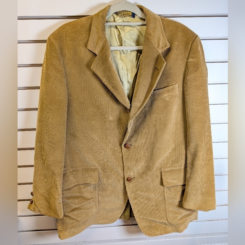 Brooks Brothers Vintage Men's  Sport Coat 3 Button Casual Jacket 44R Corduroy